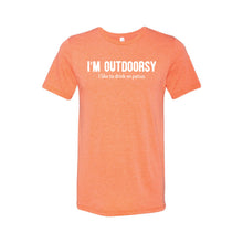 I'm Outdoorsy - I Like to Drink on Patios T-Shirt - Soft & Spun Apparel - Orange