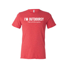 I'm Outdoorsy - I Like to Drink on Patios T-Shirt - Soft & Spun Apparel - Purple