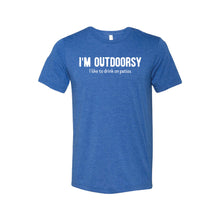 I'm Outdoorsy - I Like to Drink on Patios T-Shirt - Soft & Spun Apparel - True Royal
