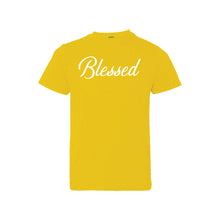 blessed - yellow - kids t-shirt - thanksgiving t-shirt - soft and spun apparel