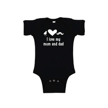 I love my mom and dad onesie - black - wee ones - soft and spun apparel