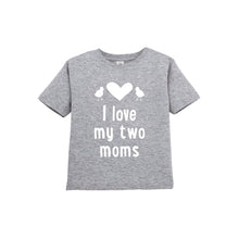 I love my two moms toddler tee - red - wee ones - soft and spun apparel