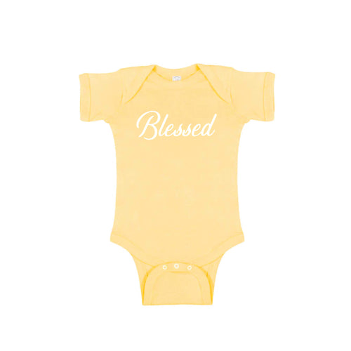 blessed onesie - butter - thanksgiving onesie - soft and spun apparel