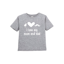 I love my mom and dad toddler tee - grey - wee ones - soft and spun apparel