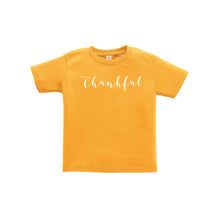 thankful toddler tee - gold - thanksgiving tee - soft & spun apparel