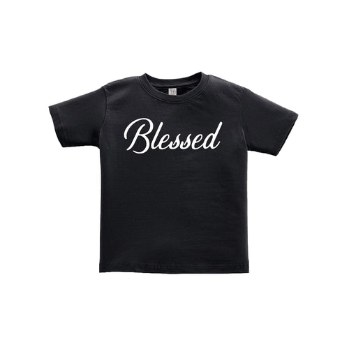 blessed t-shirt - black - toddler tee - thanksgiving t-shirts - soft and spun apparel