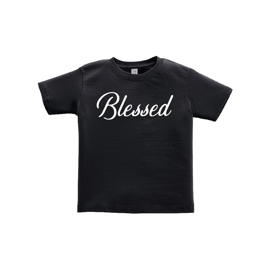 blessed t-shirt - black - toddler tee - thanksgiving t-shirts - soft and spun apparel