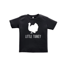 little turkey toddler tee - black - thanksgiving tee - soft and spun apparel
