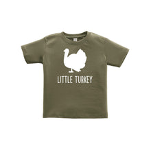 little turkey toddler tee - green - thanksgiving tee - soft and spun apparel