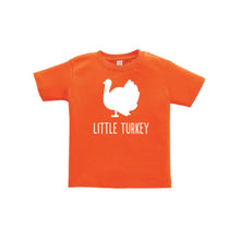 little turkey toddler tee - orange - thanksgiving tee - soft and spun apparel