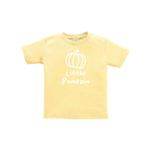 little pumpkin toddler tee - butter - thanksgiving tee - soft and spun apparel