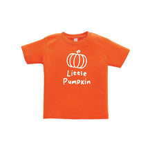 little pumpkin toddler tee - orange - thanksgiving tee - soft and spun apparel