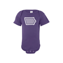 iowa onesie - purple - wee ones collection - soft and spun apparel