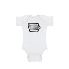 iowa onesie - white - wee ones collection - soft and spun apparel