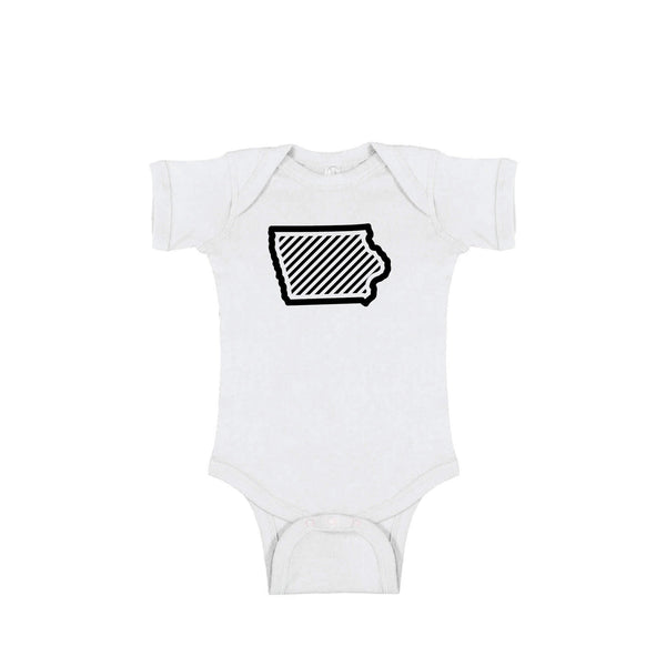 iowa onesie - white - wee ones collection - soft and spun apparel