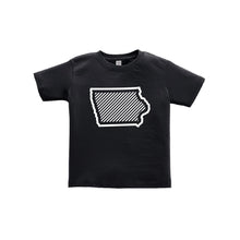 Iowa Outline Diagonal Design Toddler Tee