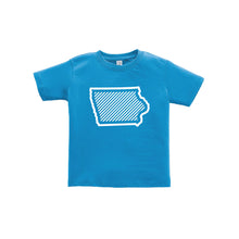 Iowa Outline Diagonal Design Toddler Tee