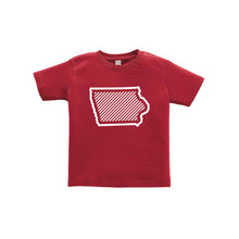 Iowa Outline Diagonal Design Toddler Tee