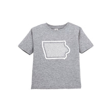 Iowa Outline Diagonal Design Toddler Tee