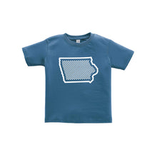 Iowa Outline Diagonal Design Toddler Tee