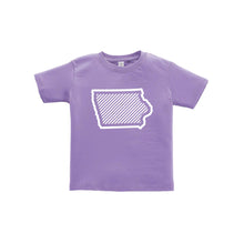 Iowa Outline Diagonal Design Toddler Tee