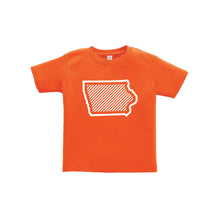 Iowa Outline Diagonal Design Toddler Tee