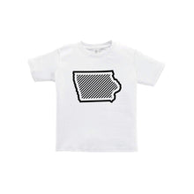 Iowa Outline Diagonal Design Toddler Tee