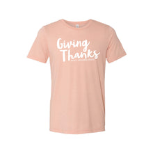 giving thanks while wearing spanx - peach - thanksgiving t-shirt - soft and spun apparel