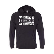 hooray sports hoodie - black - sportsball collection - soft and spun apparel