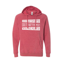 hooray sports hoodie - pomegranate - sportsball collection - soft and spun apparel
