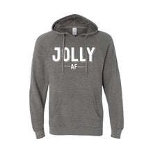 jolly af hoodie - nickel - christmas hoodies - soft and spun apparel