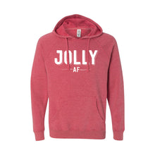 jolly af hoodie - pomegranate - christmas hoodies - soft and spun apparel