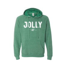 jolly af hoodie - sea green - christmas hoodies - soft and spun apparel