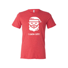 santa i know him t-shirt - red - christmas t-shirt - soft and spun apparel