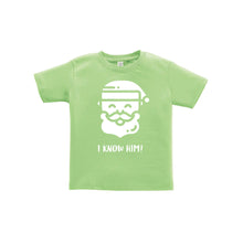 santa i know him toddler tee - key lime - christmas toddler tee