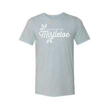 meet me under the mistletoe t-shirt - ice blue - christmas t-shirt - soft and spun apparel