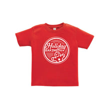 holiday baking crew toddler tee - red - christmas t-shirt - soft and spun apparel