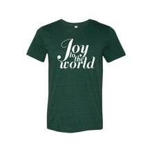 joy to the world t-shirt - emerald - christmas t-shirt - soft and spun apparel