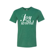 joy to the world t-shirt - grass green - christmas t-shirt - soft and spun apparel