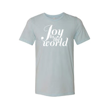 joy to the world t-shirt - ice blue - christmas t-shirt - soft and spun apparel