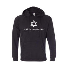 happy hanukkah hoodie - black - hanukkah sweatshirt - soft and spun apparel