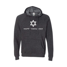happy hanukkah hoodie - carbon - hanukkah sweatshirt - soft and spun apparel
