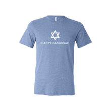 happy hanukkah t-shirt - blue - soft and spun apparel