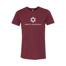 happy hanukkah t-shirt - cardinal - soft and spun apparel