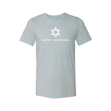 happy hanukkah t-shirt - ice blue - soft and spun apparel