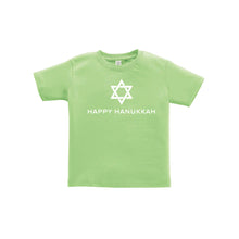 happy hanukkah toddler tee - key lime - holiday kids clothes - soft and spun apparel