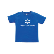 happy hanukkah toddler tee - royal - holiday kids clothes - soft and spun apparel