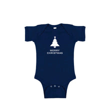 merry christmas onesie - navy - christmas baby clothes - soft and spun apparel