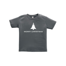 merry christmas toddler tee - charcoal black - kids christmas clothes - soft and spun apparel