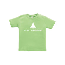 merry christmas toddler tee - key lime - kids christmas clothes - soft and spun apparel